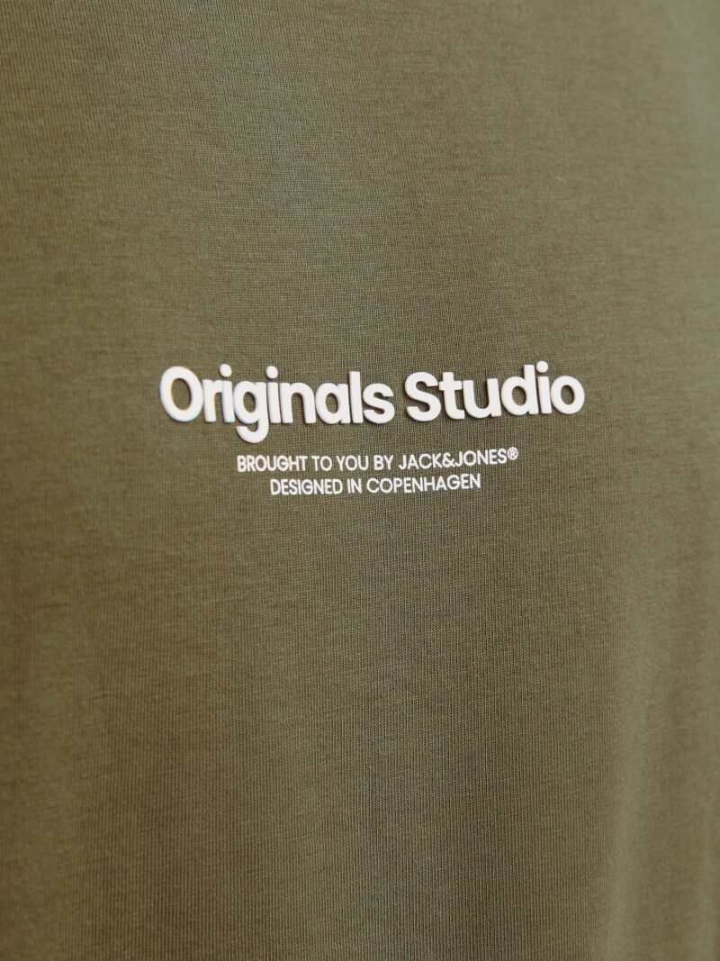 Original JACK & JONES Tricou 'JORVesterbro'  oliv / alb