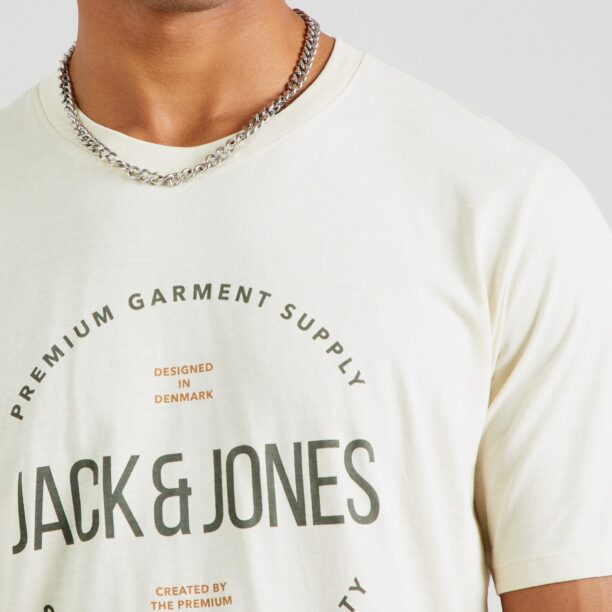 JACK & JONES Tricou 'JPRBLAASTON'  bej deschis / oliv / portocaliu mandarină preţ