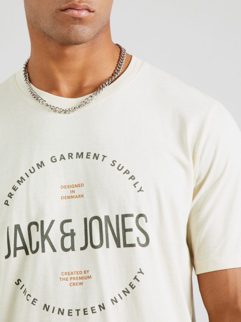 JACK & JONES Tricou 'JPRBLAASTON'  bej deschis / oliv / portocaliu mandarină preţ