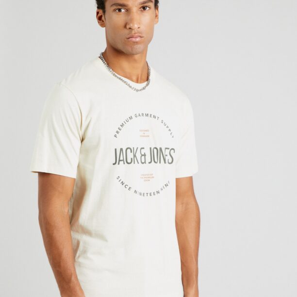 Cumpăra JACK & JONES Tricou 'JPRBLAASTON'  bej deschis / oliv / portocaliu mandarină