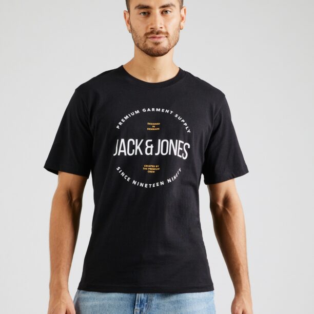 JACK & JONES Tricou 'JPRBLAASTON'  galben auriu / negru / alb preţ