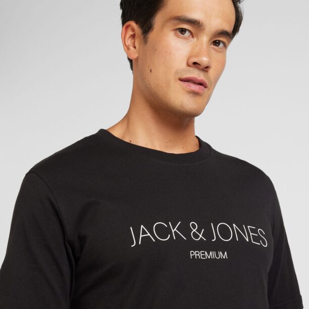 JACK & JONES Tricou 'JPRBLAJARED'  negru / alb