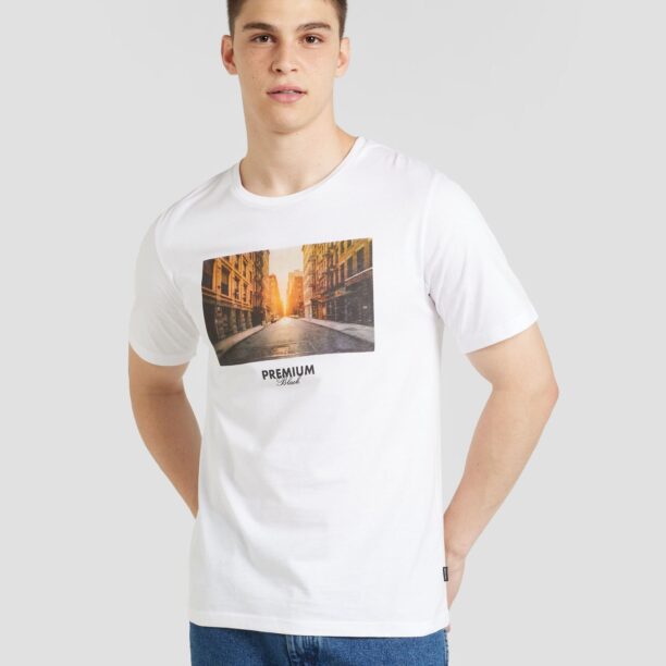 JACK & JONES Tricou 'JPRBLAMAXEY'  gri bazalt / portocaliu / negru / alb preţ