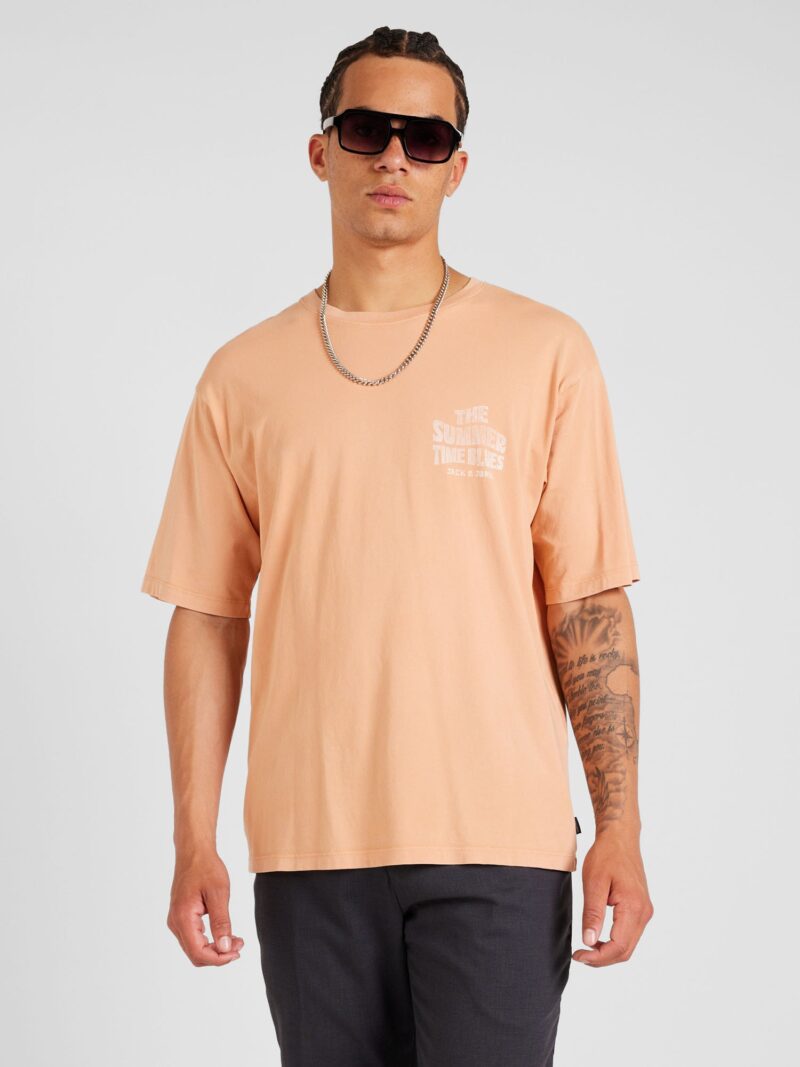 Preţ JACK & JONES Tricou 'JPRBLUANTHONY'  portocaliu deschis / alb