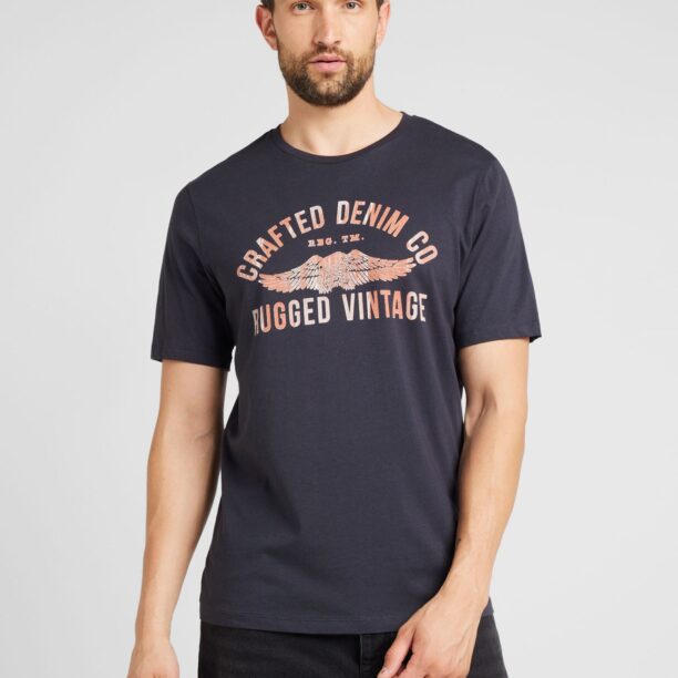 JACK & JONES Tricou 'JPRBLUOLLIE'  bleumarin / portocaliu