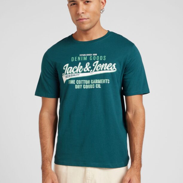 Cumpăra JACK & JONES Tricou  verde mentă / verde închis / alb