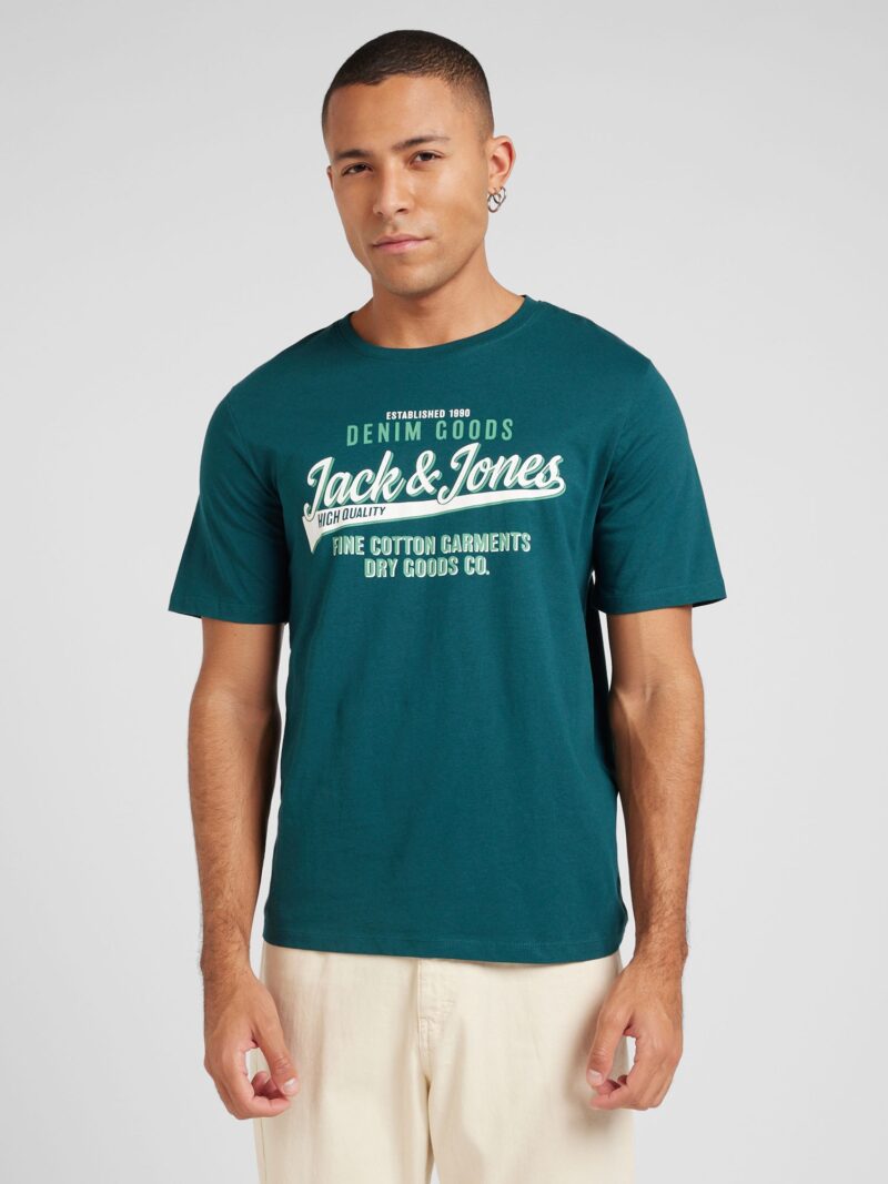 Cumpăra JACK & JONES Tricou  verde mentă / verde închis / alb