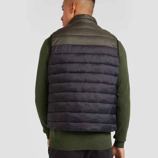 JACK & JONES Vestă 'JJESPRINT'  oliv / negru / alb