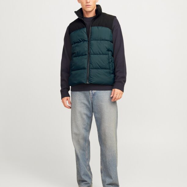 Cumpăra JACK & JONES Vestă 'JJMOON'  verde închis / negru