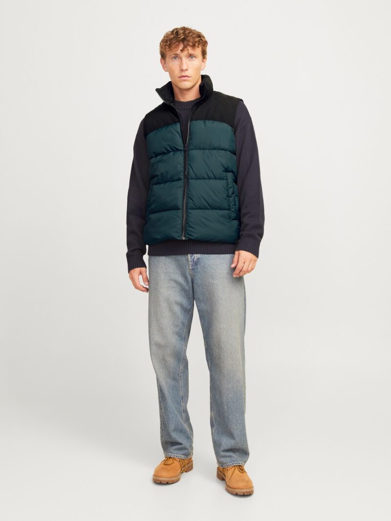 Cumpăra JACK & JONES Vestă 'JJMOON'  verde închis / negru