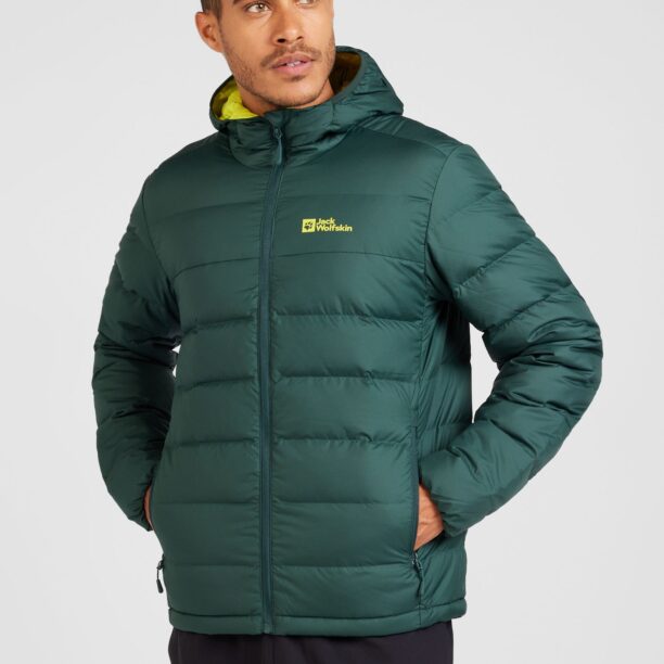 JACK WOLFSKIN Geacă outdoor 'ATHER'  galben neon / verde închis