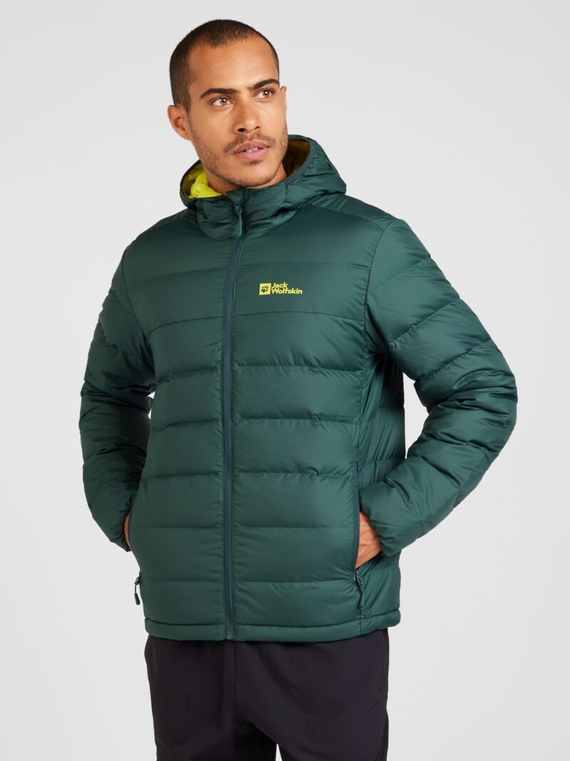 JACK WOLFSKIN Geacă outdoor 'ATHER'  galben neon / verde închis