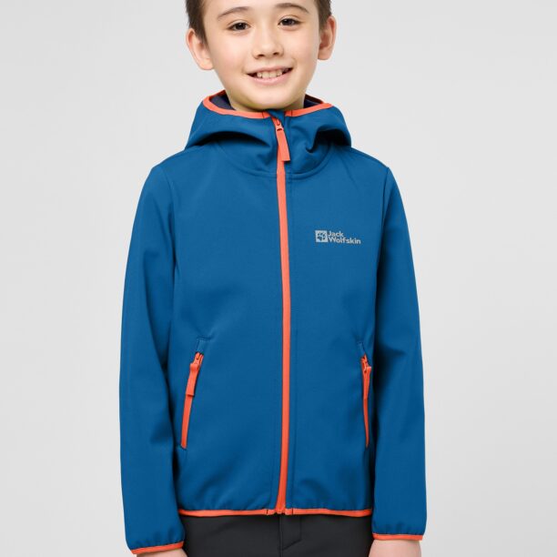 JACK WOLFSKIN Geacă outdoor 'Fourwinds'  albastru regal / portocaliu