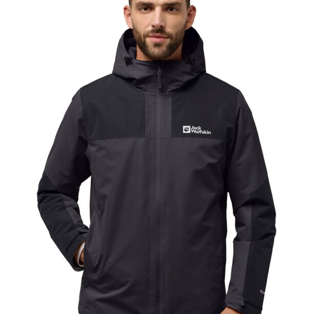 JACK WOLFSKIN Geacă outdoor 'JASPER'  gri grafit / negru preţ