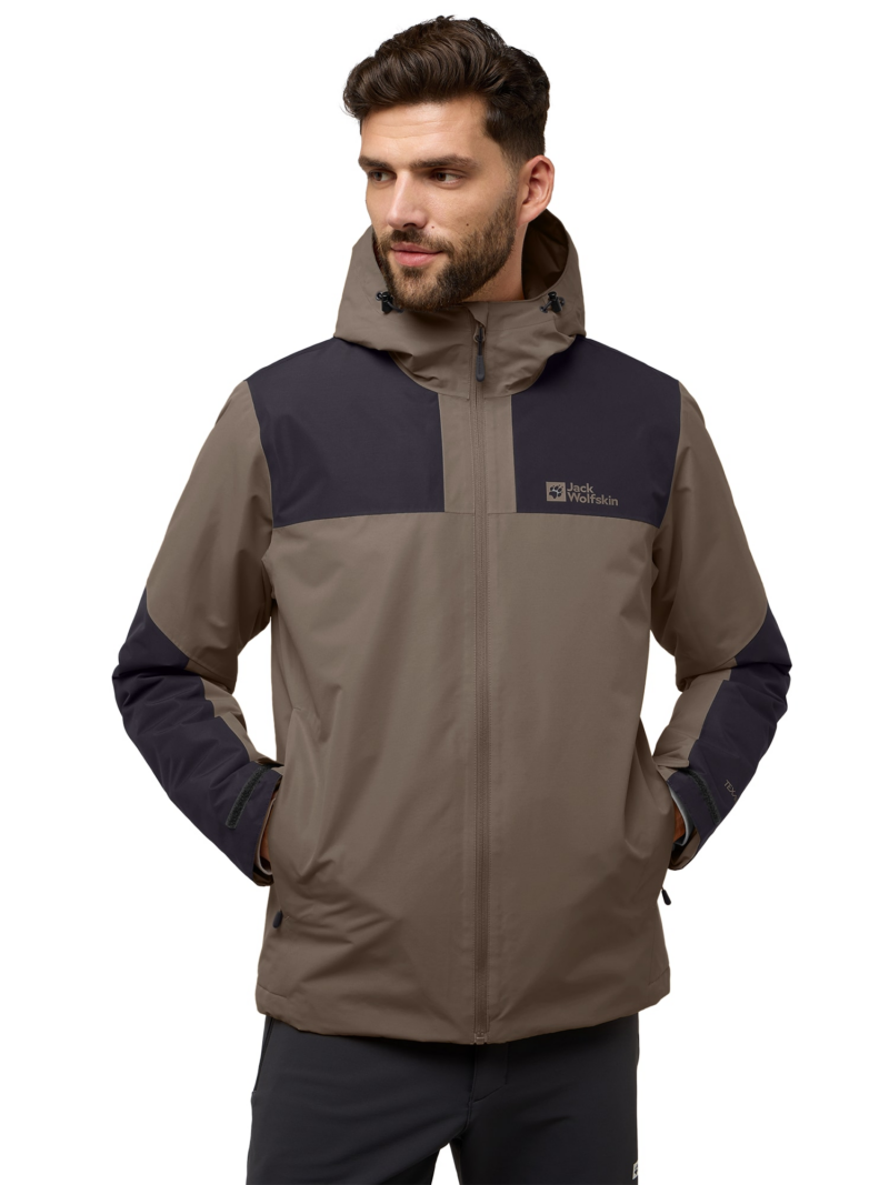 JACK WOLFSKIN Geacă outdoor 'JASPER'  maro / negru