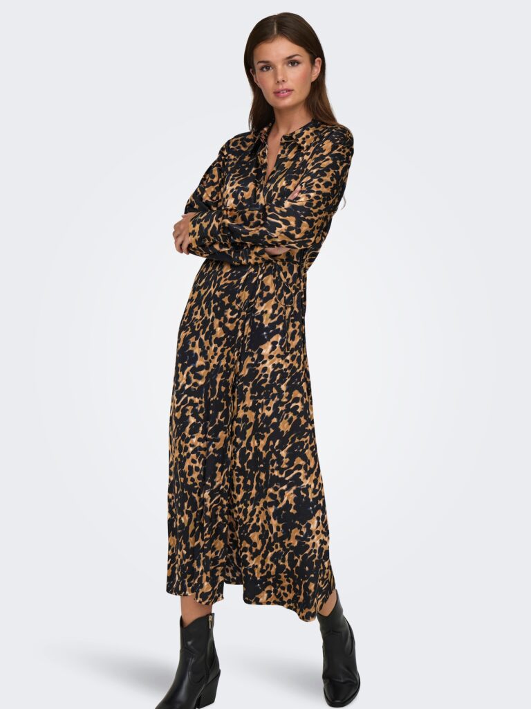 JDY Rochie tip bluză 'JDYJUDY'  safir / maro caramel / negru