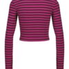 JJXX Tricou 'Feline'  fucsia / negru