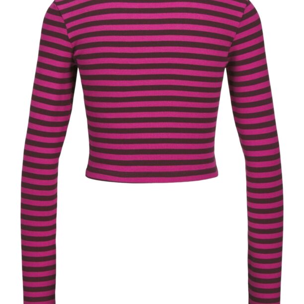 JJXX Tricou 'Feline'  fucsia / negru