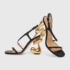 JW Anderson sandale de piele Bubble Heel culoarea negru