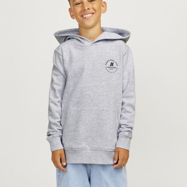 Jack & Jones Junior Bluză de molton 'JJESwift'  negru / alb amestacat preţ