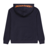 Jack & Jones Junior Bluză de molton 'JJOLIVE'  bleumarin / portocaliu mandarină