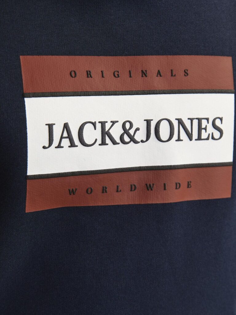 Cumpăra Jack & Jones Junior Bluză de molton 'JORFrederiksberg'  bleumarin / sângeriu / alb