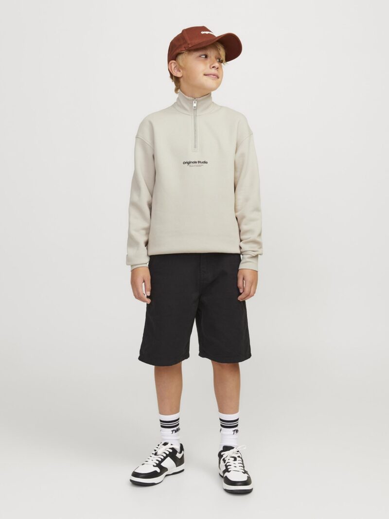 Cumpăra Jack & Jones Junior Bluză de molton 'JORVESTERBRO'  bej / negru