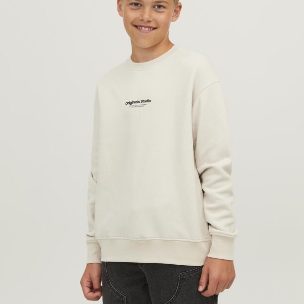 Jack & Jones Junior Bluză de molton 'JORVesterbro'  bej / negru preţ