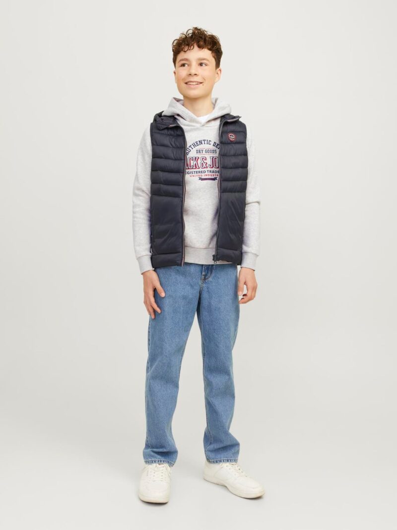 Jack & Jones Junior Bluză de molton  albastru marin / roșu / negru / alb amestacat