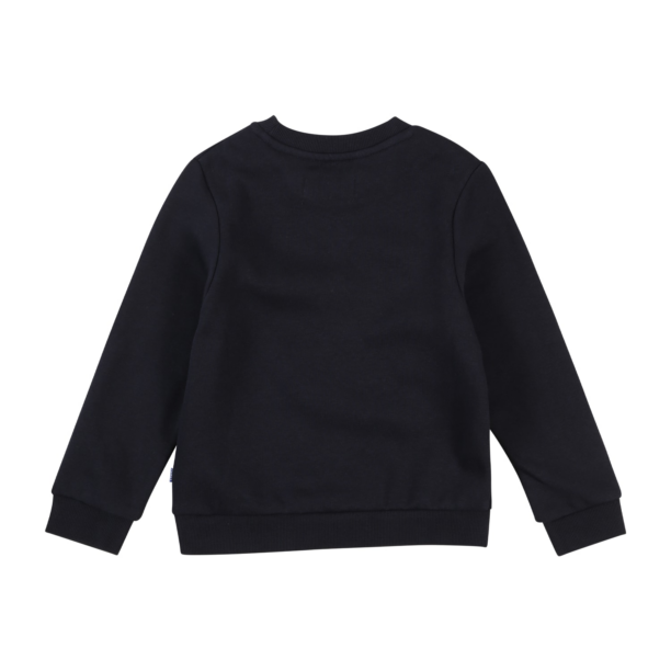 Jack & Jones Junior Bluză de molton  bleumarin / portocaliu / alb