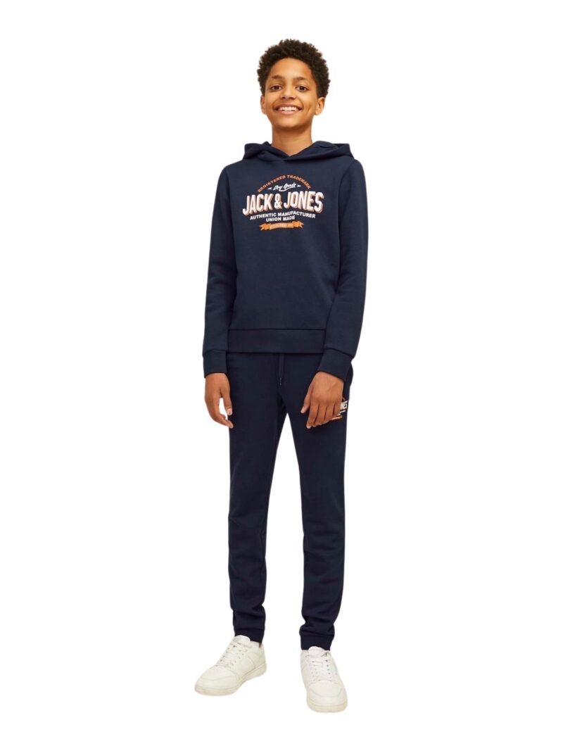 Cumpăra Jack & Jones Junior Bluză de molton  bleumarin / portocaliu / alb