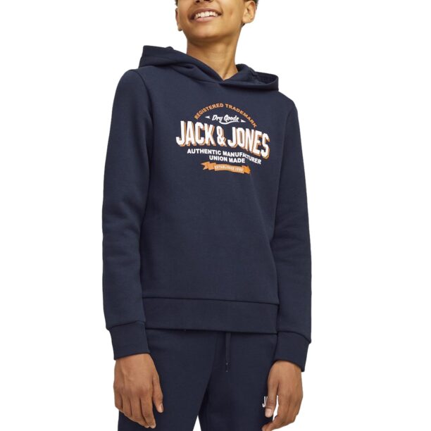 Preţ Jack & Jones Junior Bluză de molton  bleumarin / portocaliu / alb