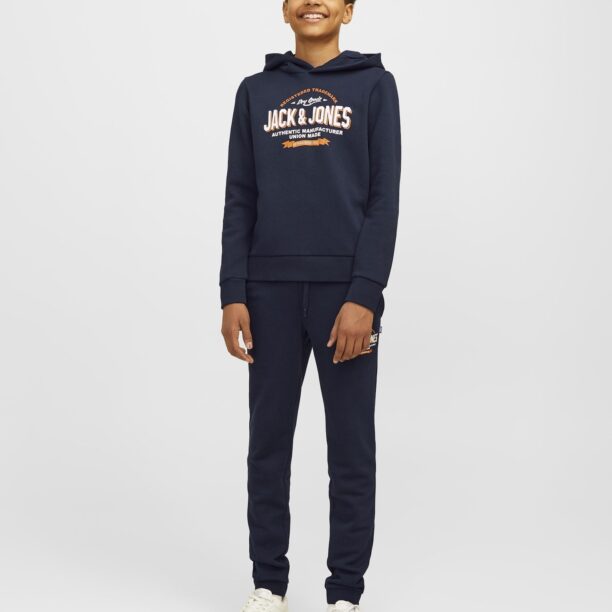 Preţ Jack & Jones Junior Bluză de molton  bleumarin / portocaliu / alb