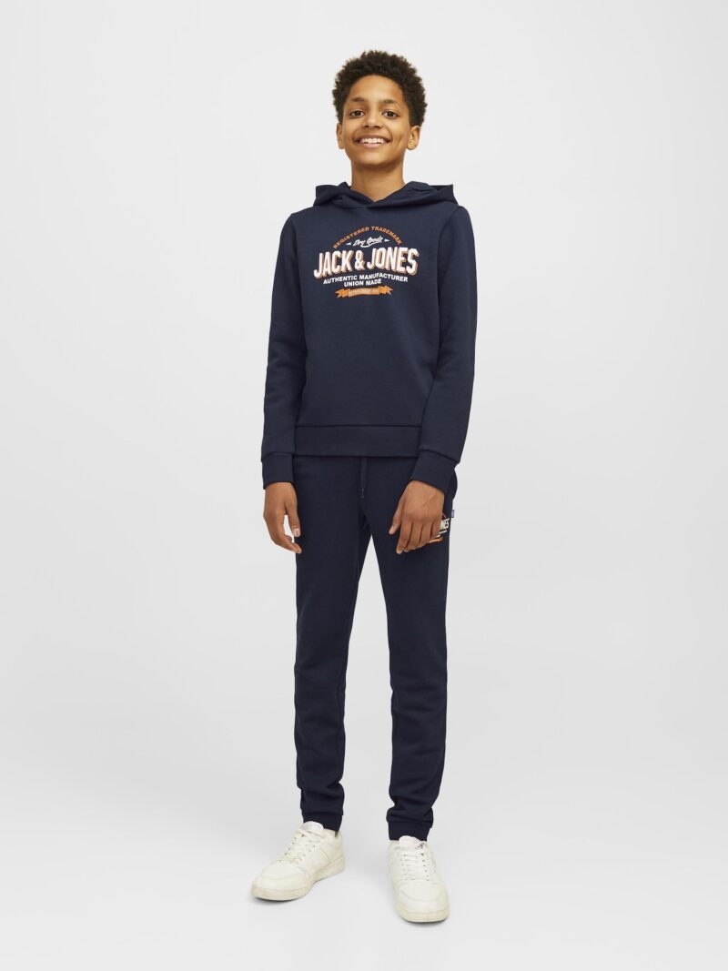 Preţ Jack & Jones Junior Bluză de molton  bleumarin / portocaliu / alb