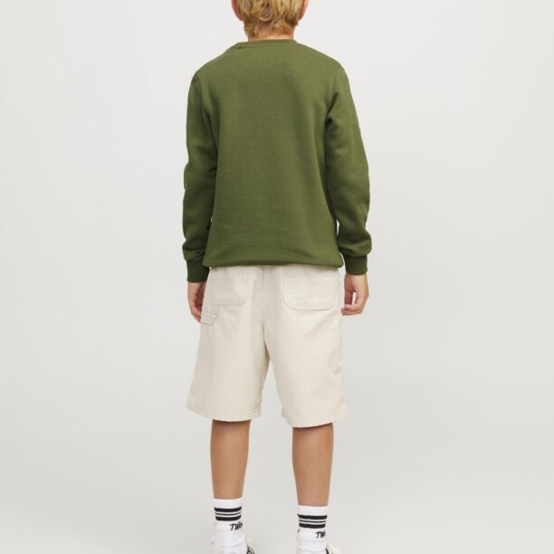 Jack & Jones Junior Bluză de molton  oliv / negru / alb preţ