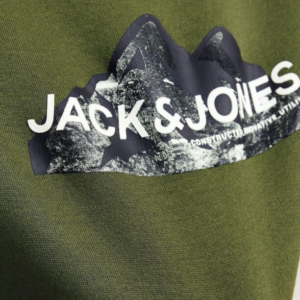 Preţ Jack & Jones Junior Bluză de molton  oliv / negru / alb