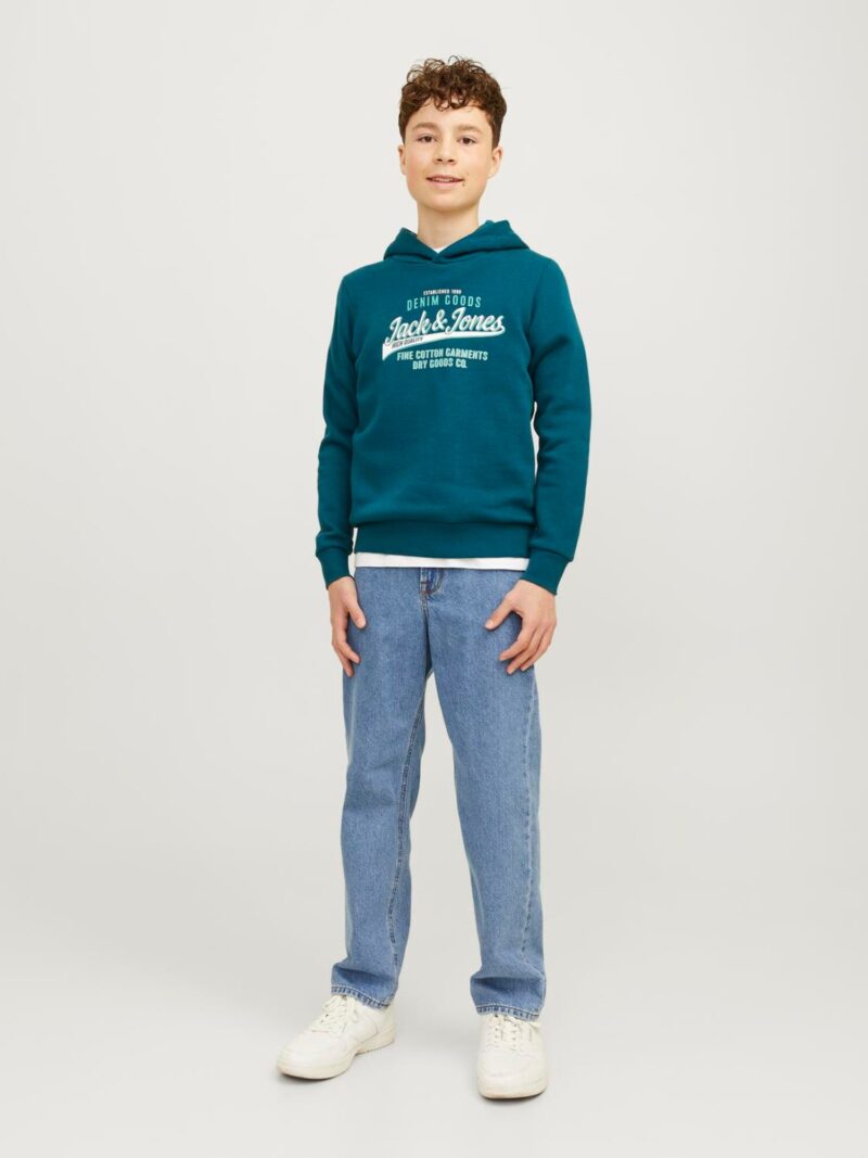 Cumpăra Jack & Jones Junior Bluză de molton  turcoaz / verde smarald / alb