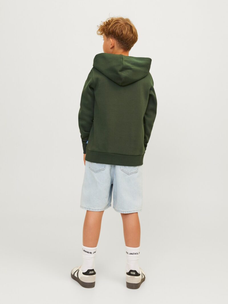 Jack & Jones Junior Bluză de molton  verde închis / portocaliu / alb preţ