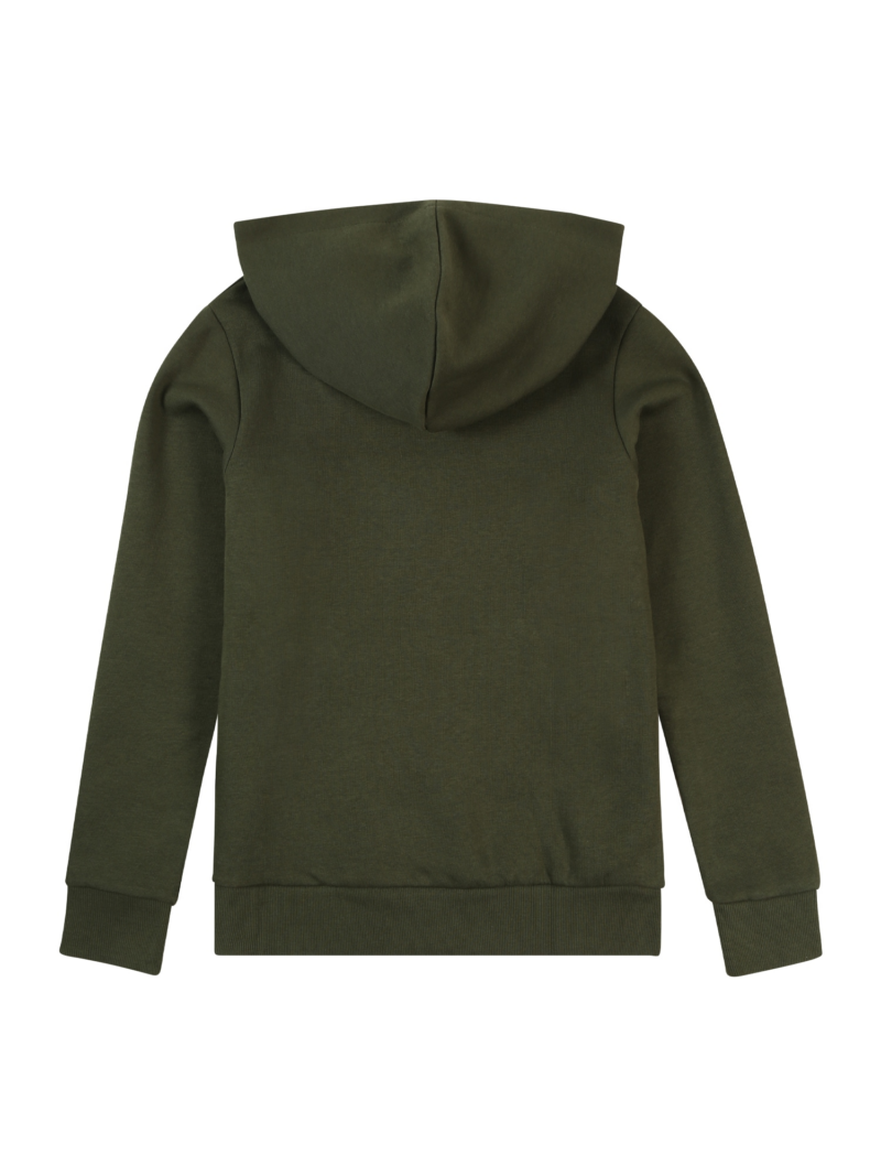 Jack & Jones Junior Bluză de molton  verde închis / portocaliu / alb