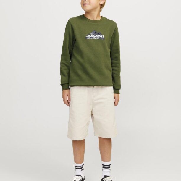 Preţ Jack & Jones Junior Bluză de molton  verde / negru / alb