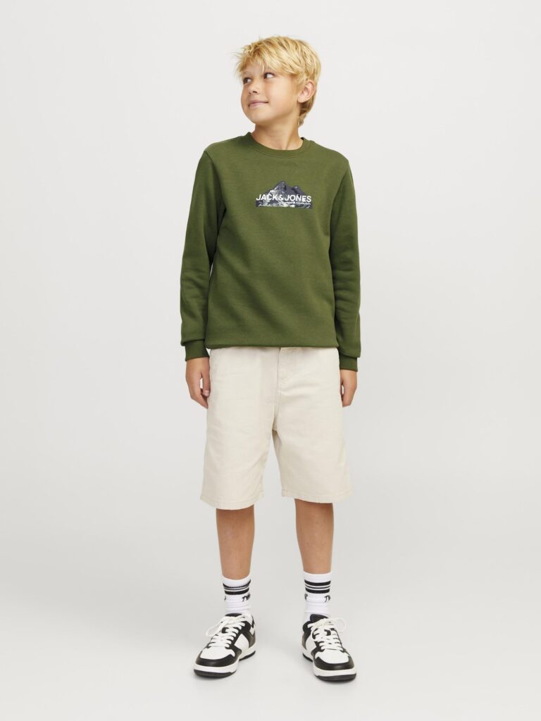 Preţ Jack & Jones Junior Bluză de molton  verde / negru / alb