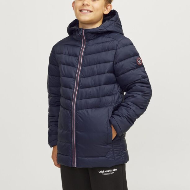 Jack & Jones Junior Geacă de iarnă 'Sprint'  bleumarin / roșu / alb preţ