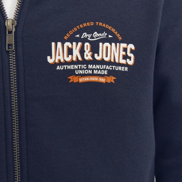 Original Jack & Jones Junior Hanorac  bleumarin / portocaliu / alb