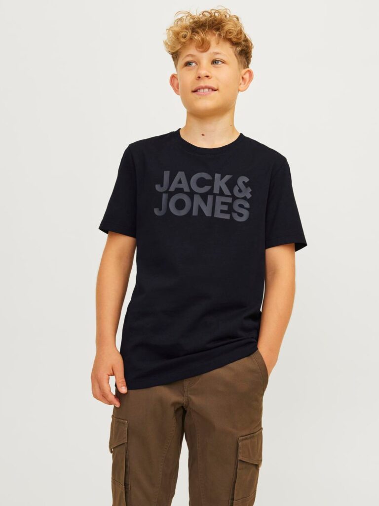 Jack & Jones Junior Tricou 'Ecorp'  negru preţ