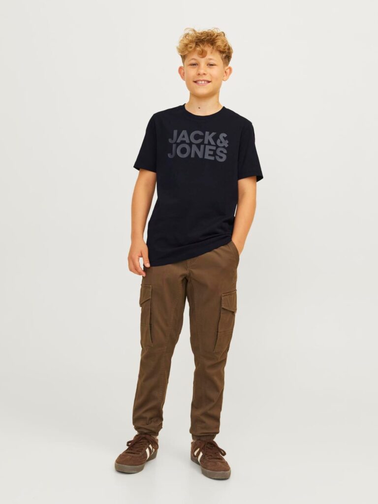 Original Jack & Jones Junior Tricou 'Ecorp'  negru