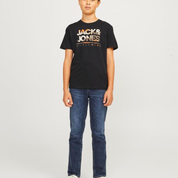 Cumpăra Jack & Jones Junior Tricou 'JJLuke'  bej / gri închis / portocaliu / negru