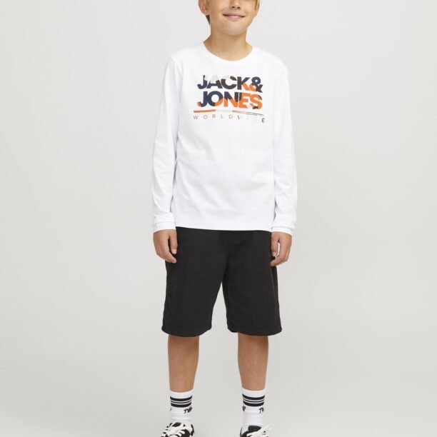 Preţ Jack & Jones Junior Tricou 'JJLuke'  bleumarin / gri / portocaliu / alb