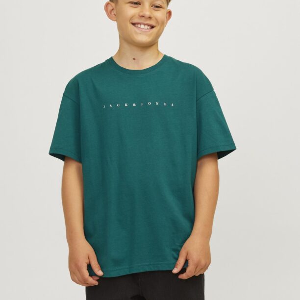 Jack & Jones Junior Tricou 'JJStar'  verde pin / alb preţ