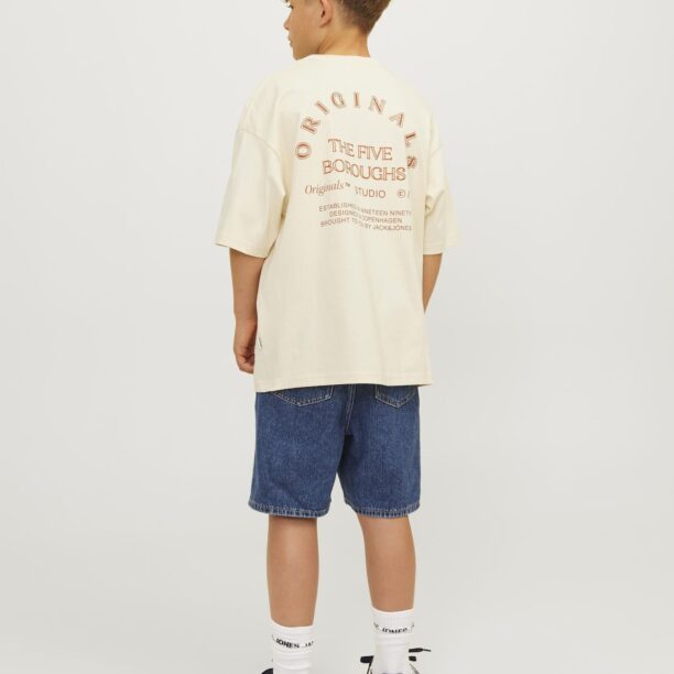 Cumpăra Jack & Jones Junior Tricou 'JORBROOKLYN'  roșu / alb lână