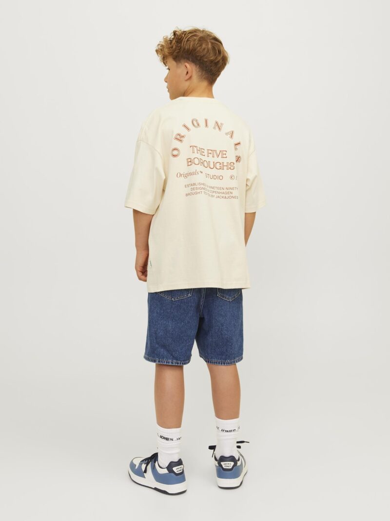 Cumpăra Jack & Jones Junior Tricou 'JORBROOKLYN'  roșu / alb lână